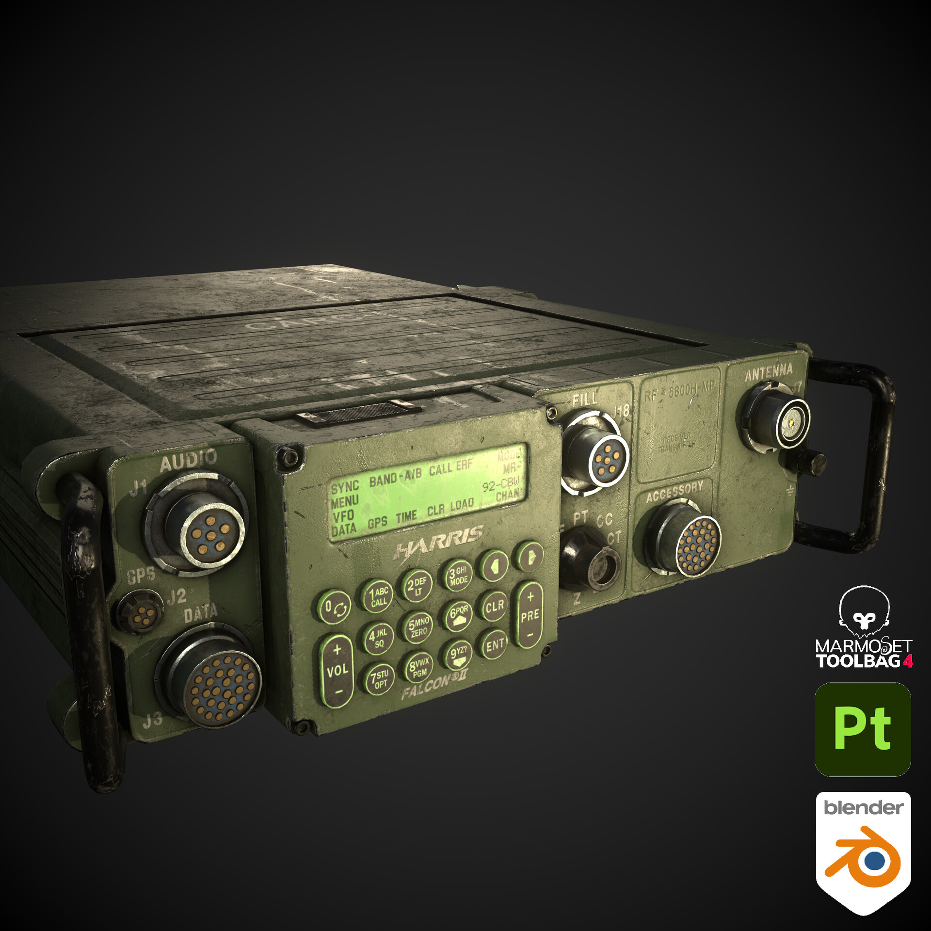 ArtStation - Military Radio Harris AN/PRC-150