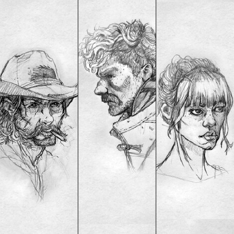 Character Concept Sketches: 7 Stylized Portrait Drawings