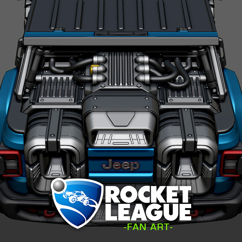 Rocket League // Rocket Jeep - high poly