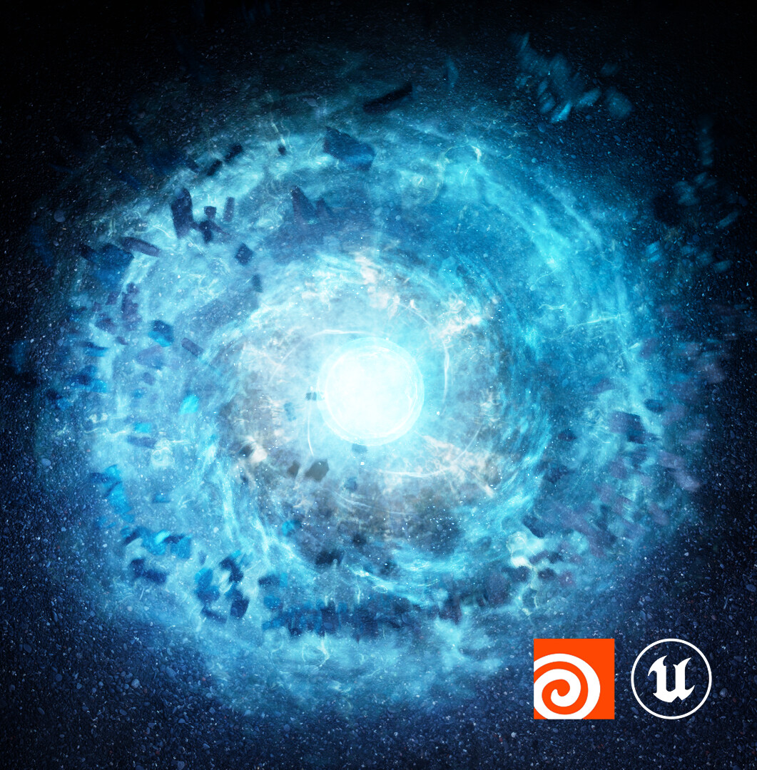 Magical water explosion (Unreal Engine, HLSL and Houdini)