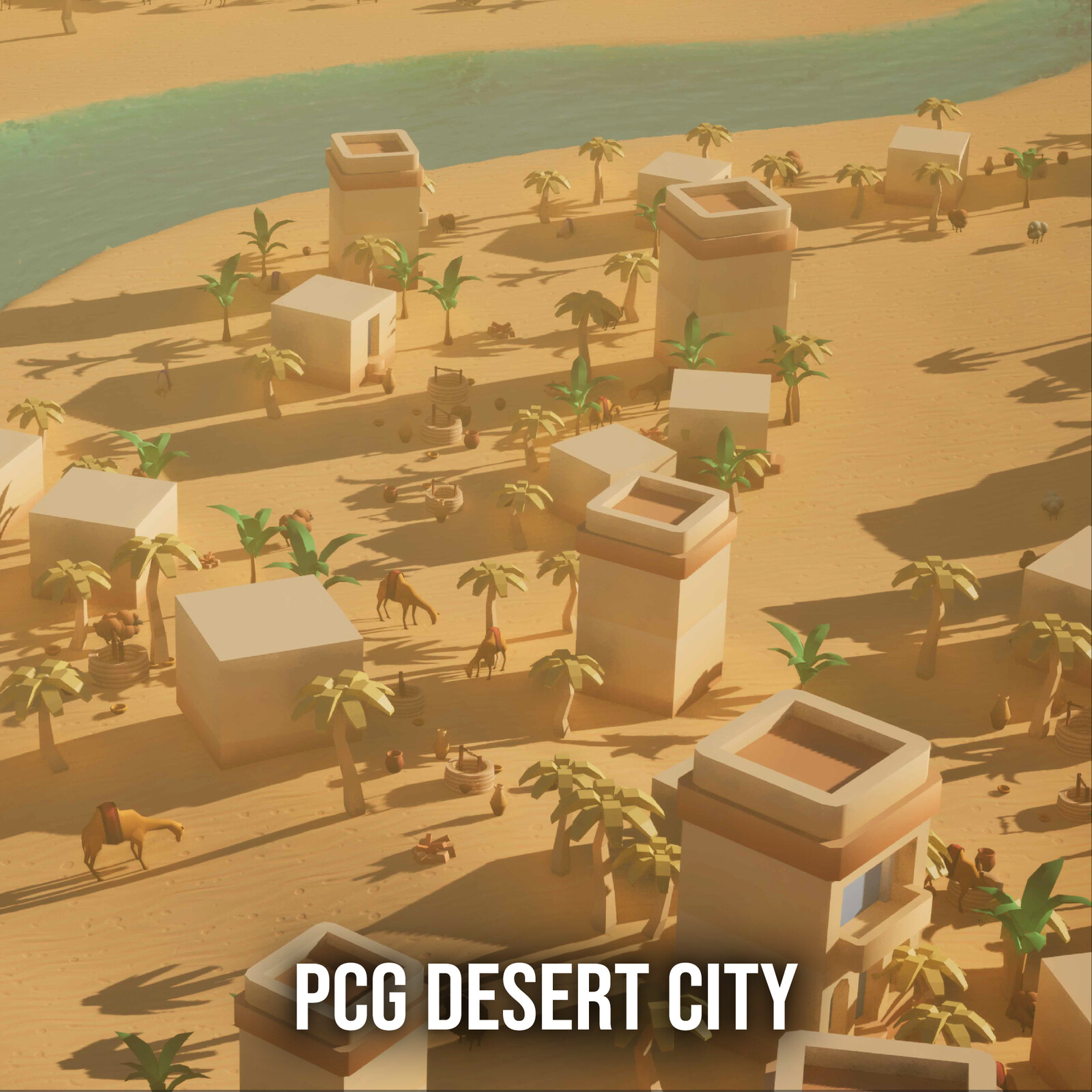 'Desert City' Procedural Landscape Environment