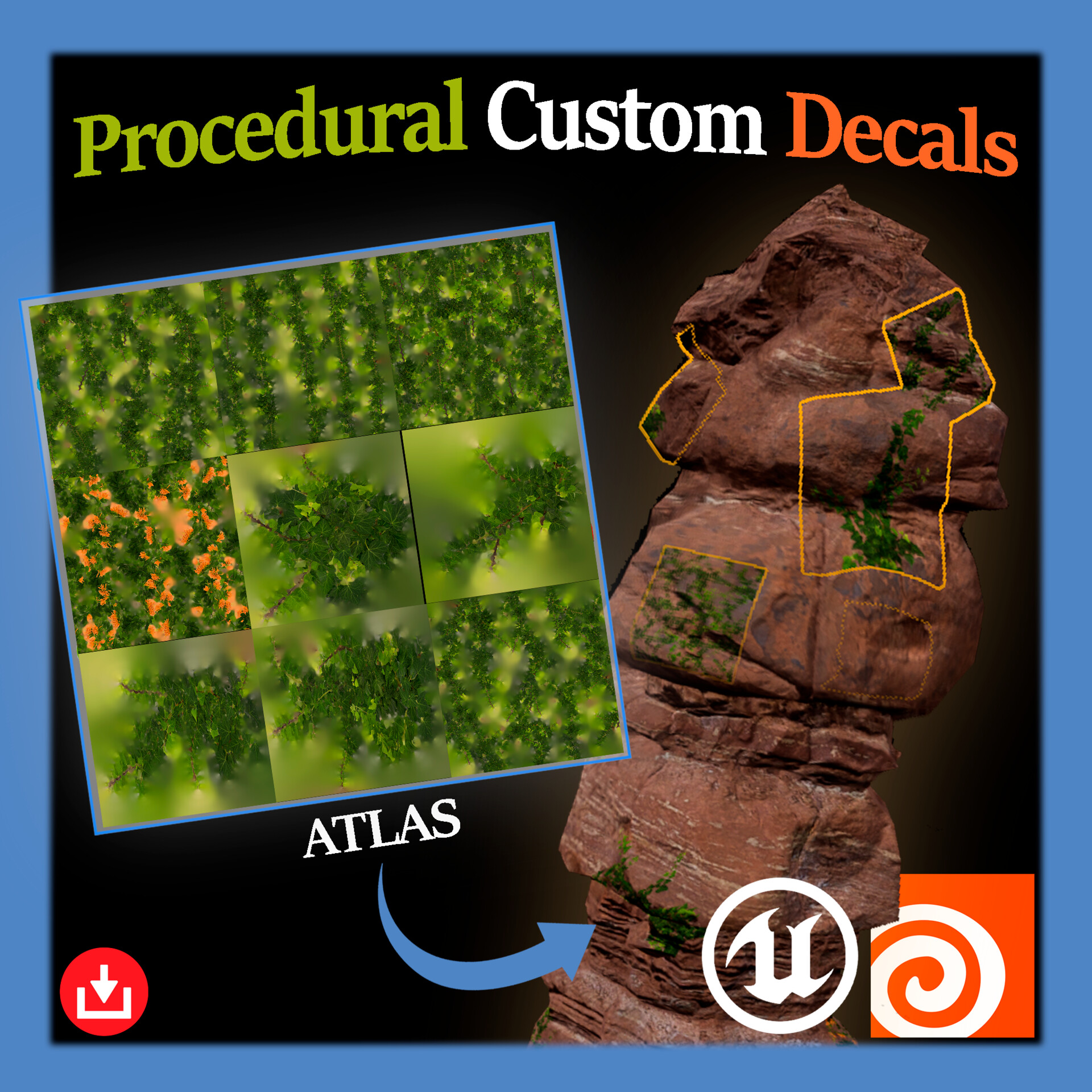 Image showcasing ArtStation - Custom_Decals