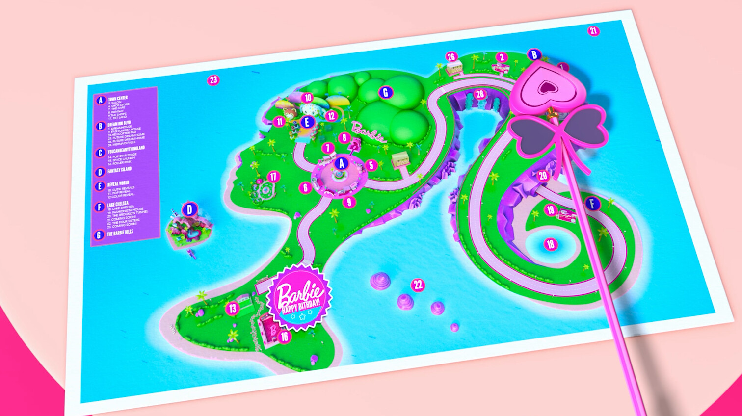 Map and Pointer Props for "Barbie Doll Adventures" | Mindshow for Mattel