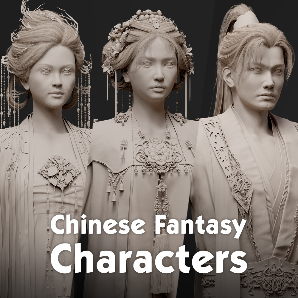 Love Game In Eastern Fantasy - Realistic High-poly Models