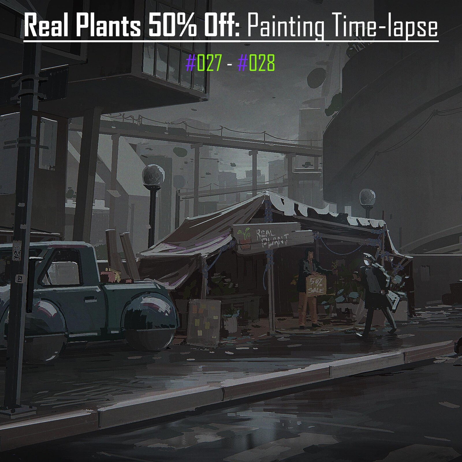 Real Plants 50% Off - Digital Painting Timelapse