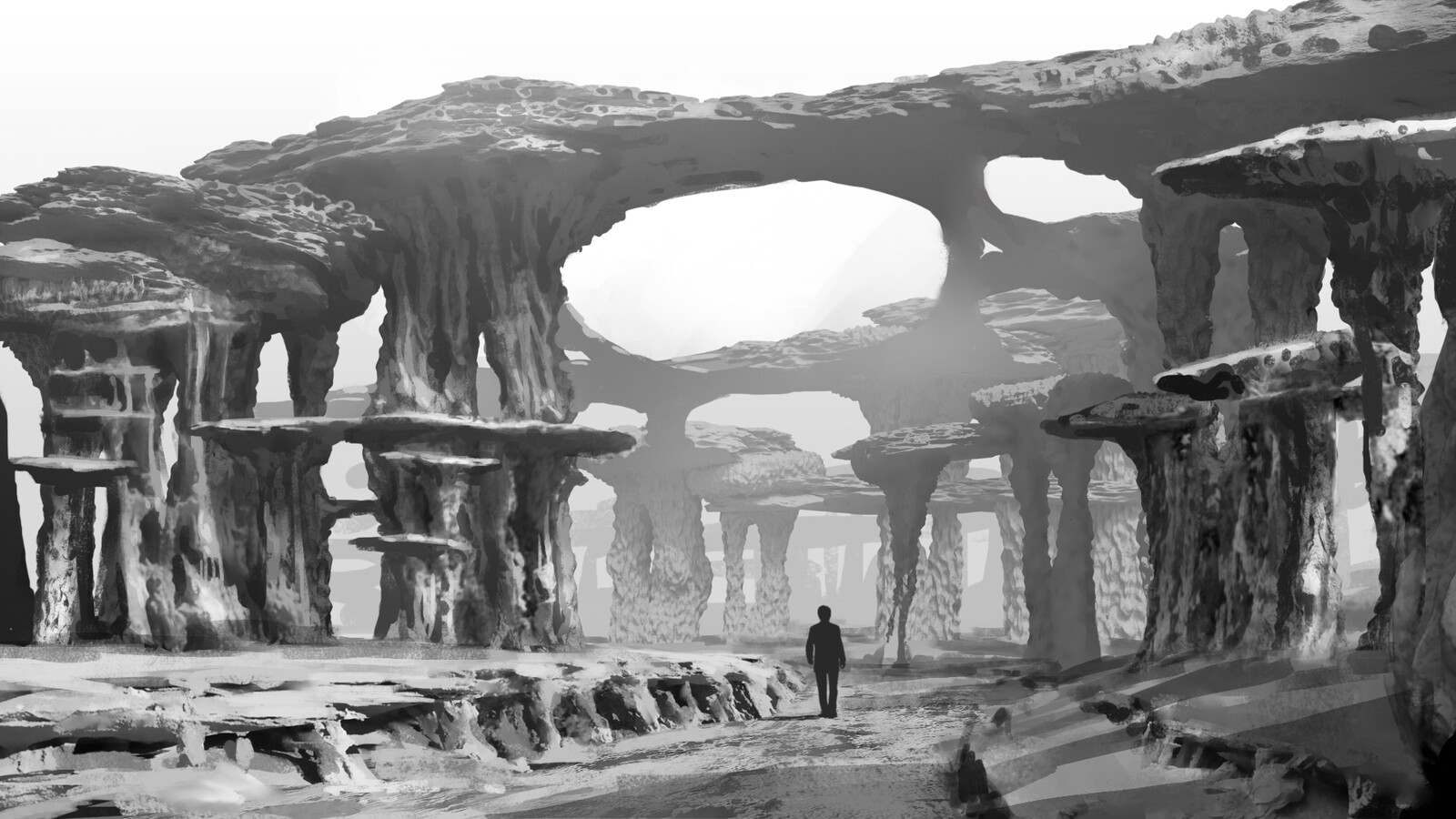 Rock landscape concept sketches