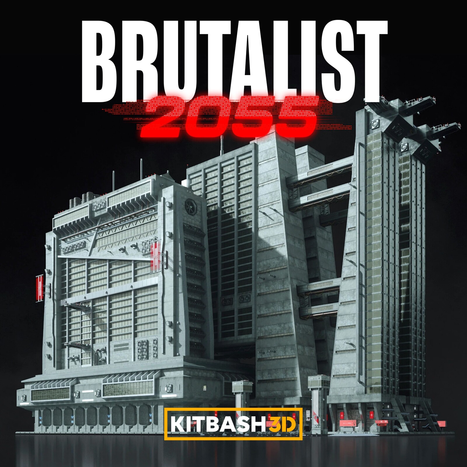 Kitbash3D: Brutalist 2055 - Texturing