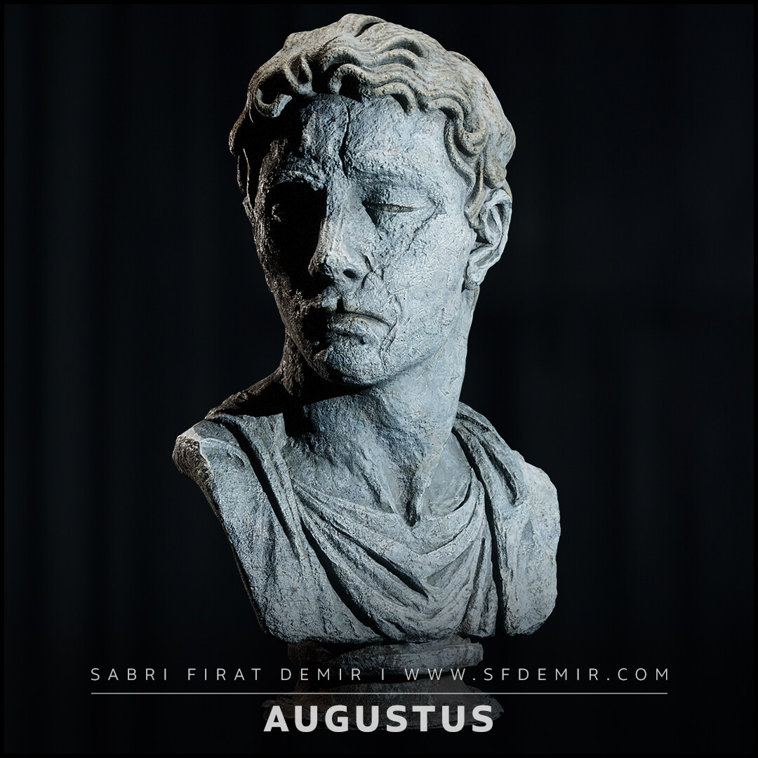 Augustus – Eternal Order Statue 3D Model – High-Quality Asset 