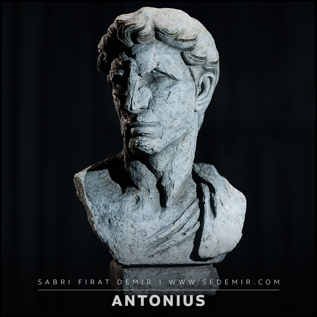 Antonius – The Iron Resolve Statue 3D Model – High-Quality Asset