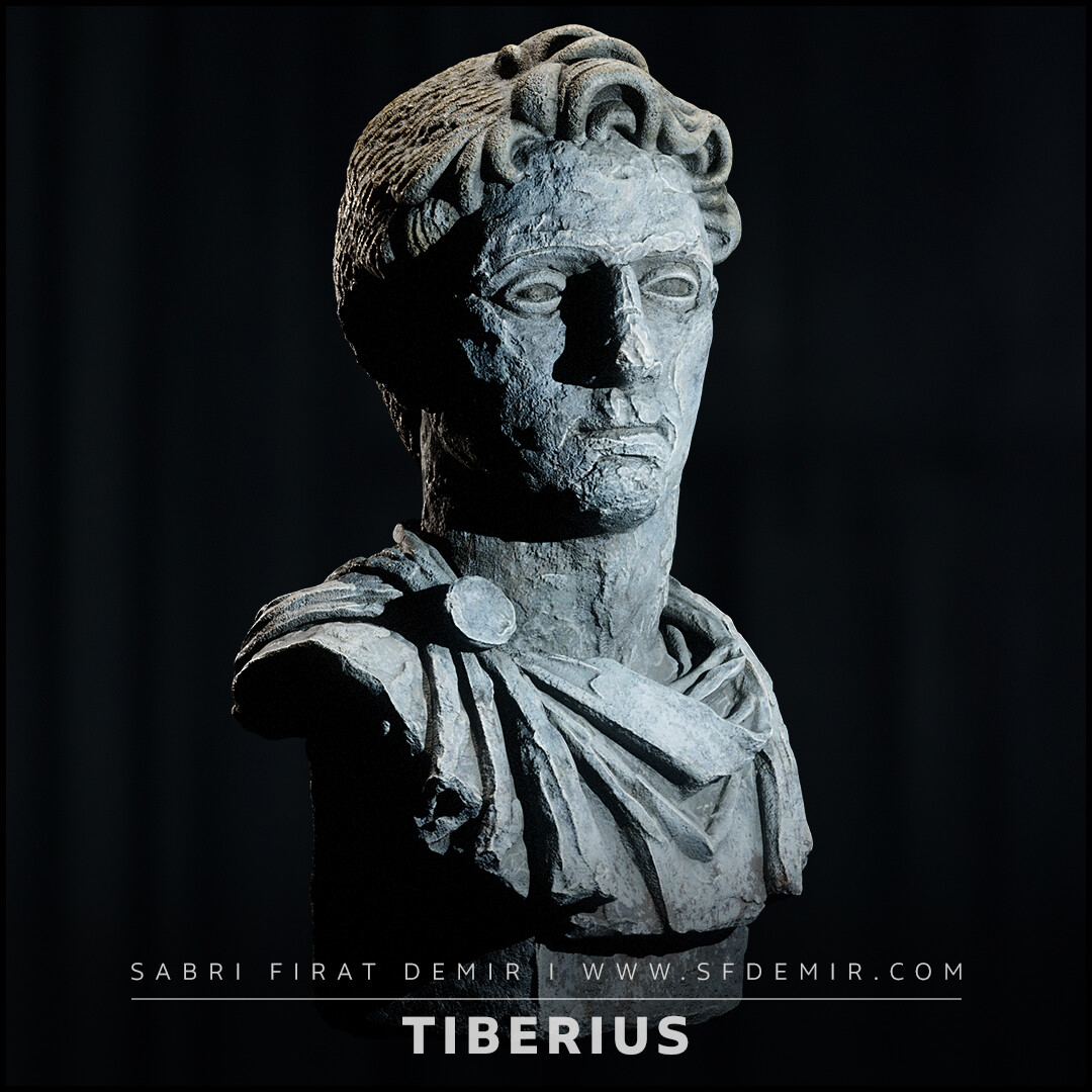 Tiberius - The Silent Authority Statue 3D Model – High-Quality Asset