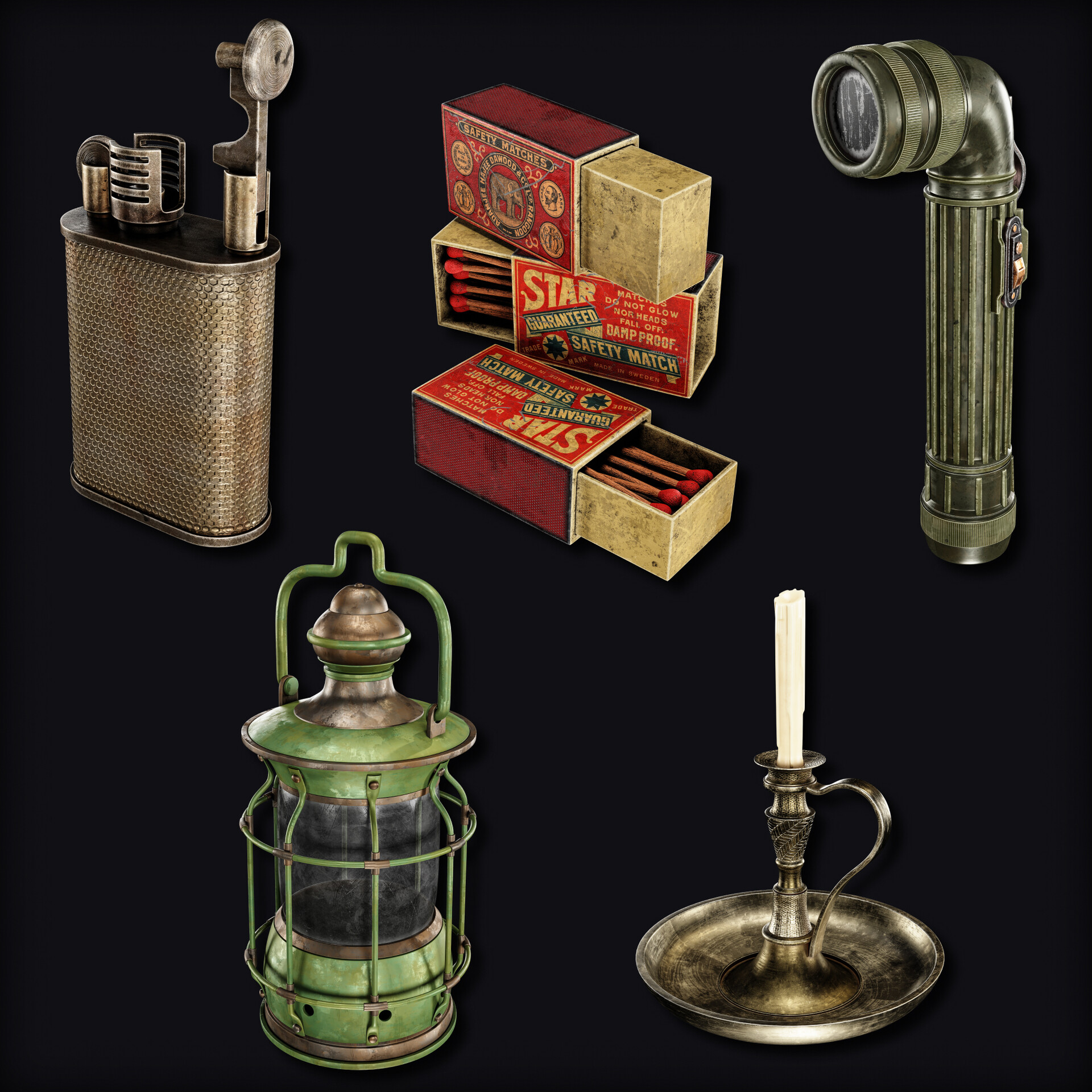 ArtStation - Lighting Props Game Ready-VOL01