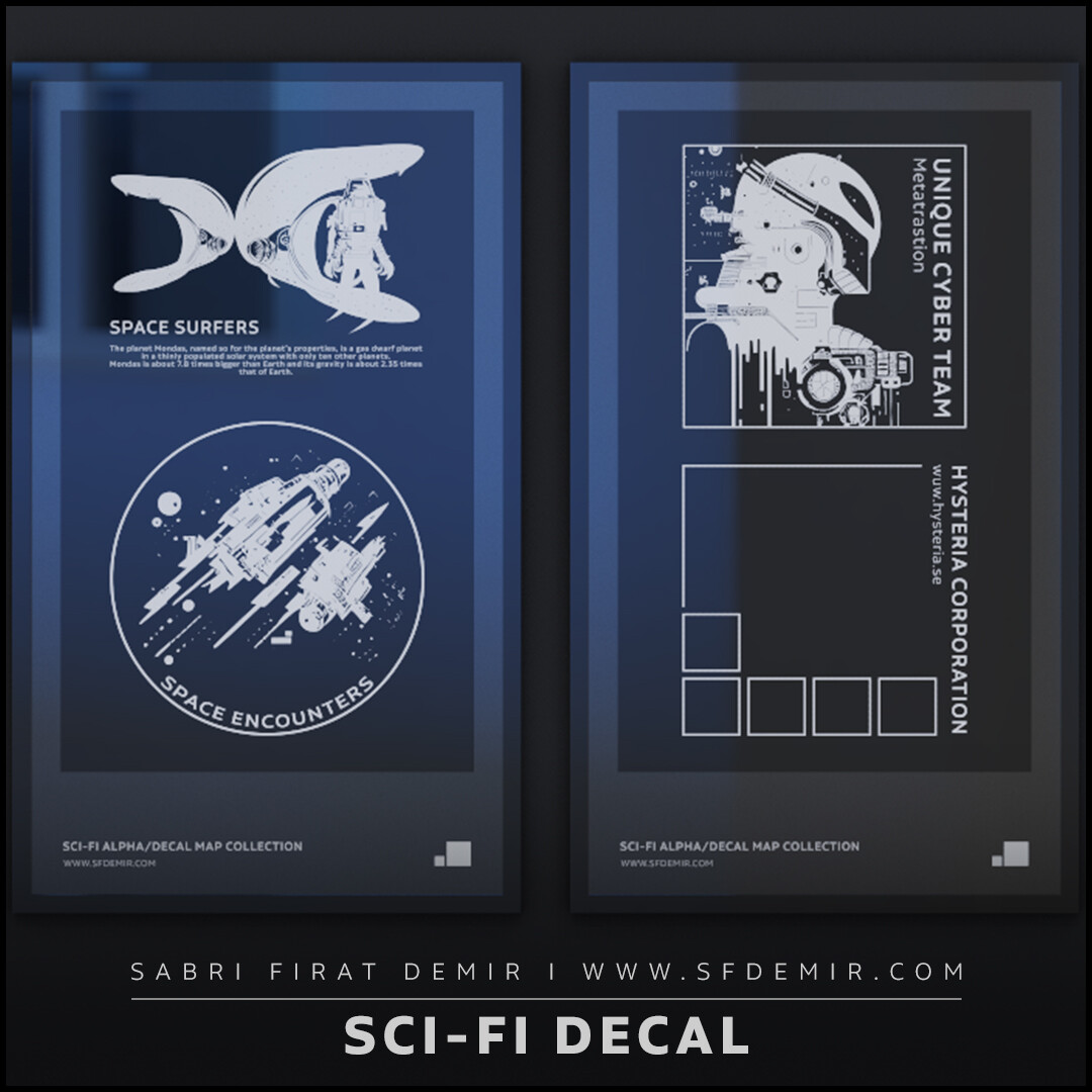10 Sci-Fi Alpha/Decal Collection