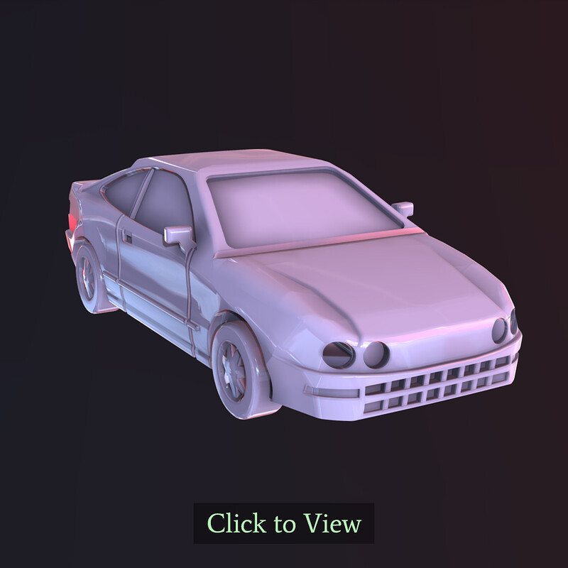 Acura Integra ~ 3D Printable Miniature