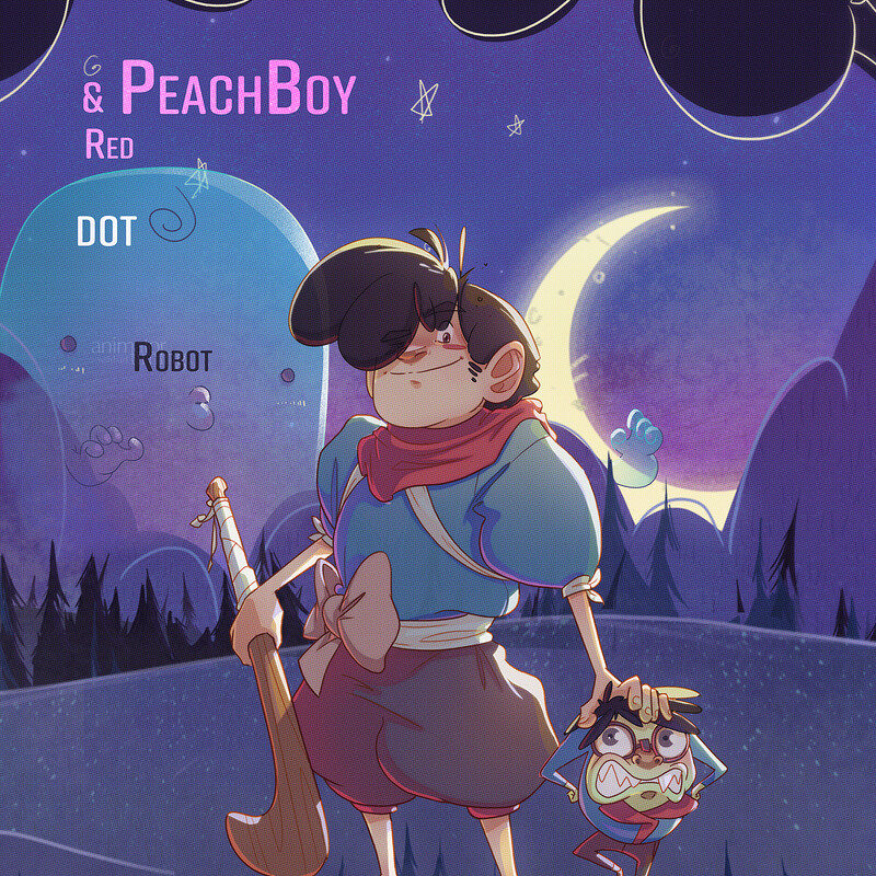 PeachBoy Red DOT Robot - Concept Poster Design