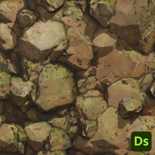 ArtStation - Stylized Stone Ground - Substance Designer