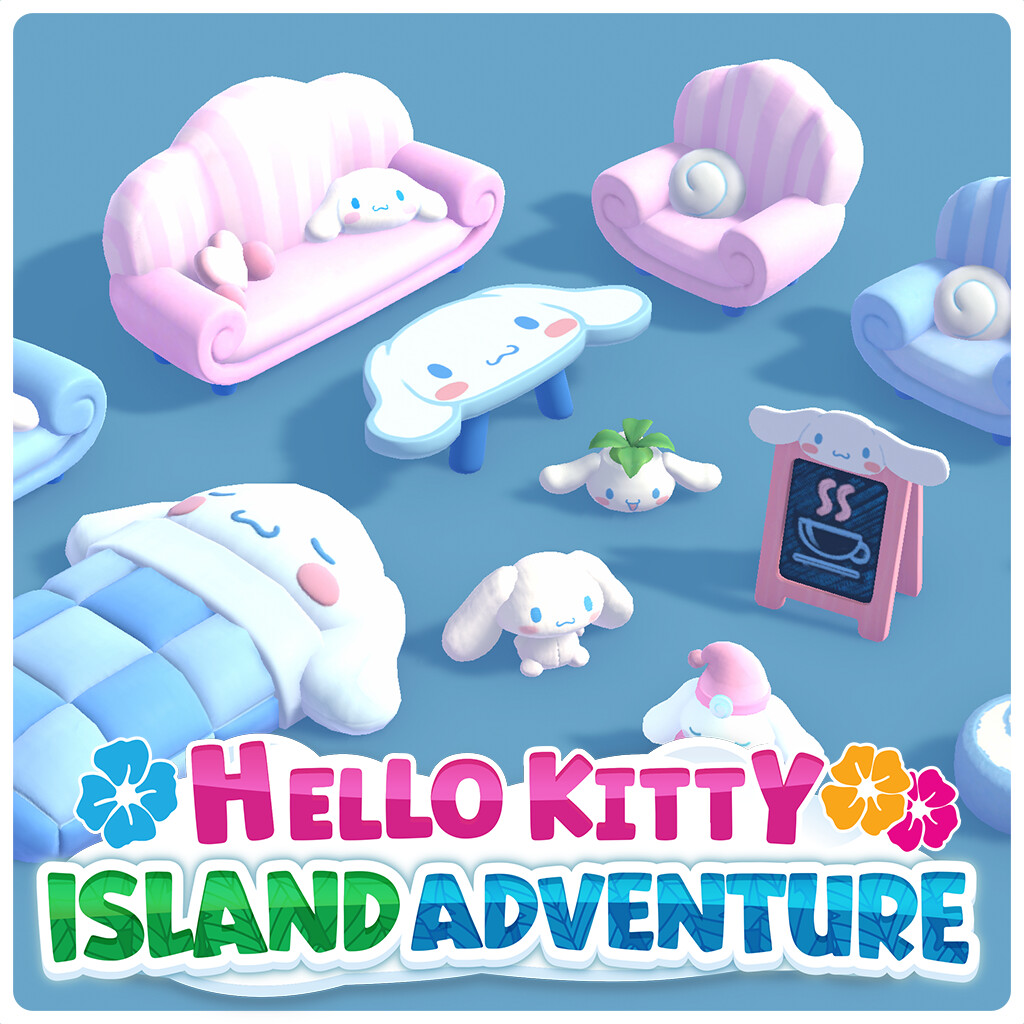 ♡シナモンロール♡断捨離中！！ゼオスキンヘルス4点セット ArtStation - Cinnamoroll Furniture Set - Hello Kitty Island Adventure