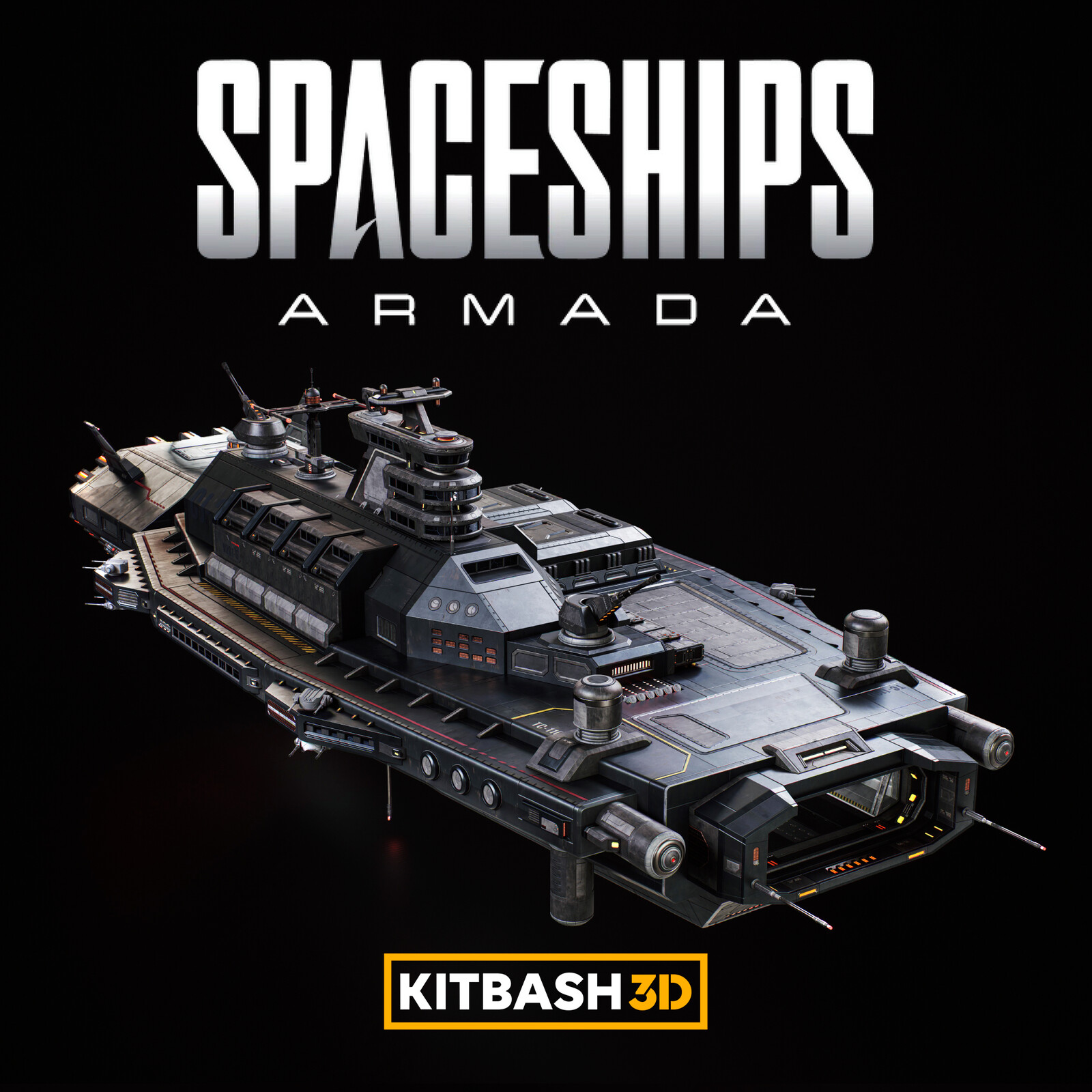 Kitbash3D: Spaceships 2 - Carrier - Texturing