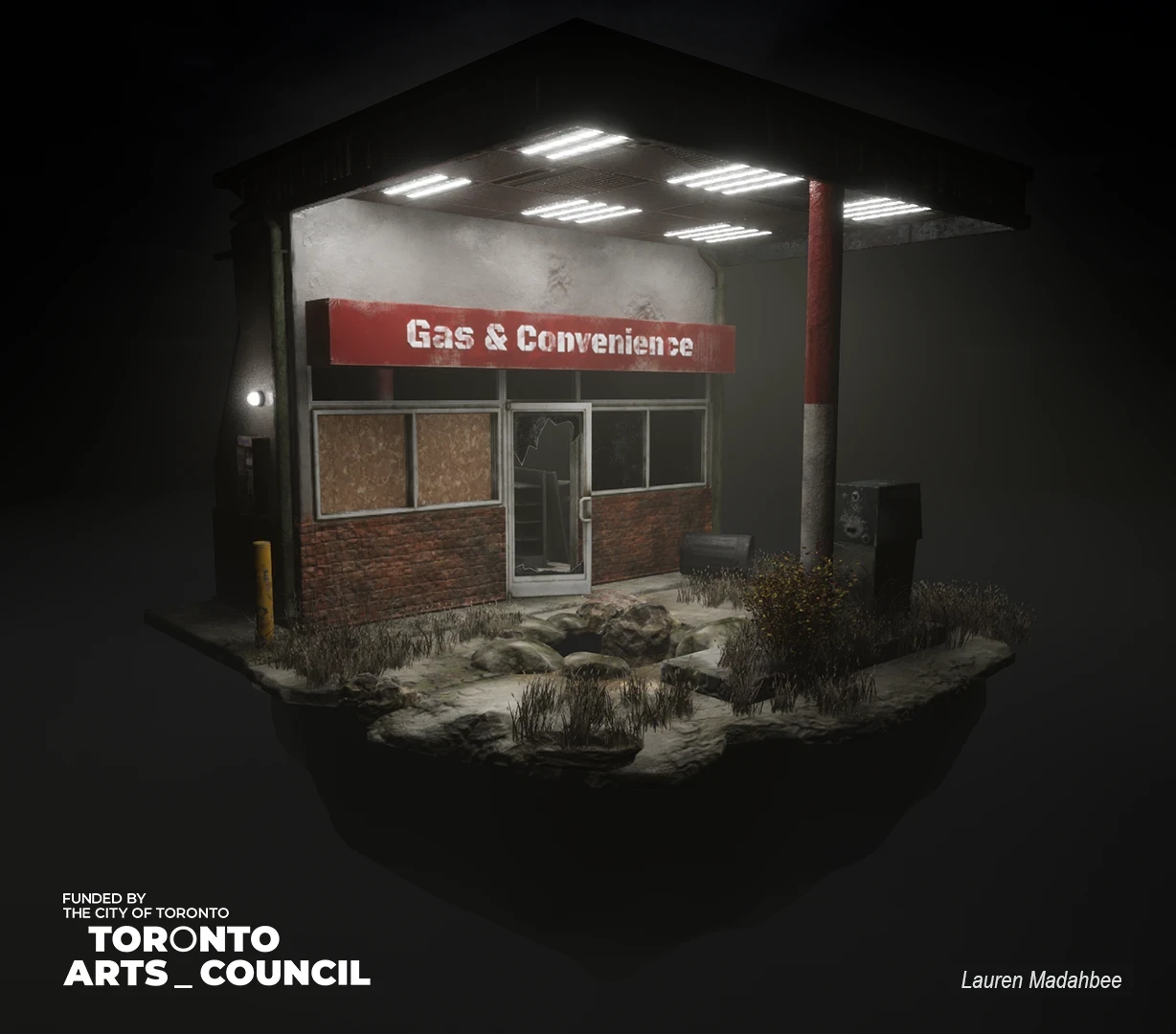 Abandoned Gas Station Diorama