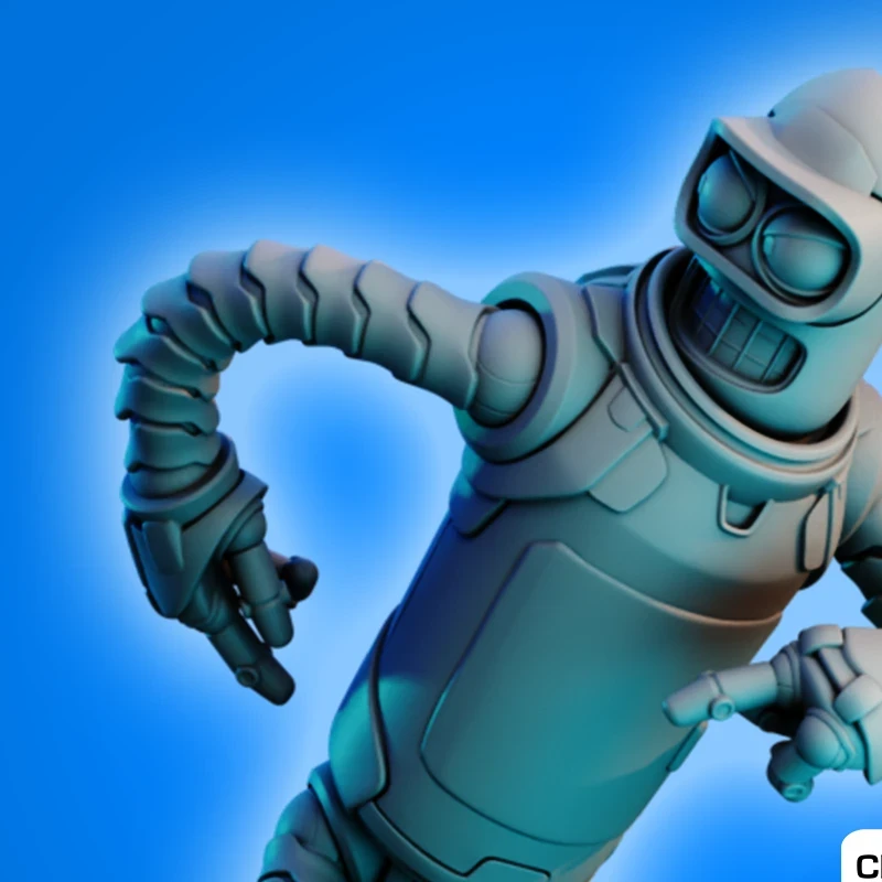 Bender 3d print "bite my shiny metal ass"