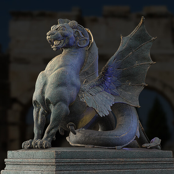 Chimaera of the Saint-Michel Fountain Zbrush beta test