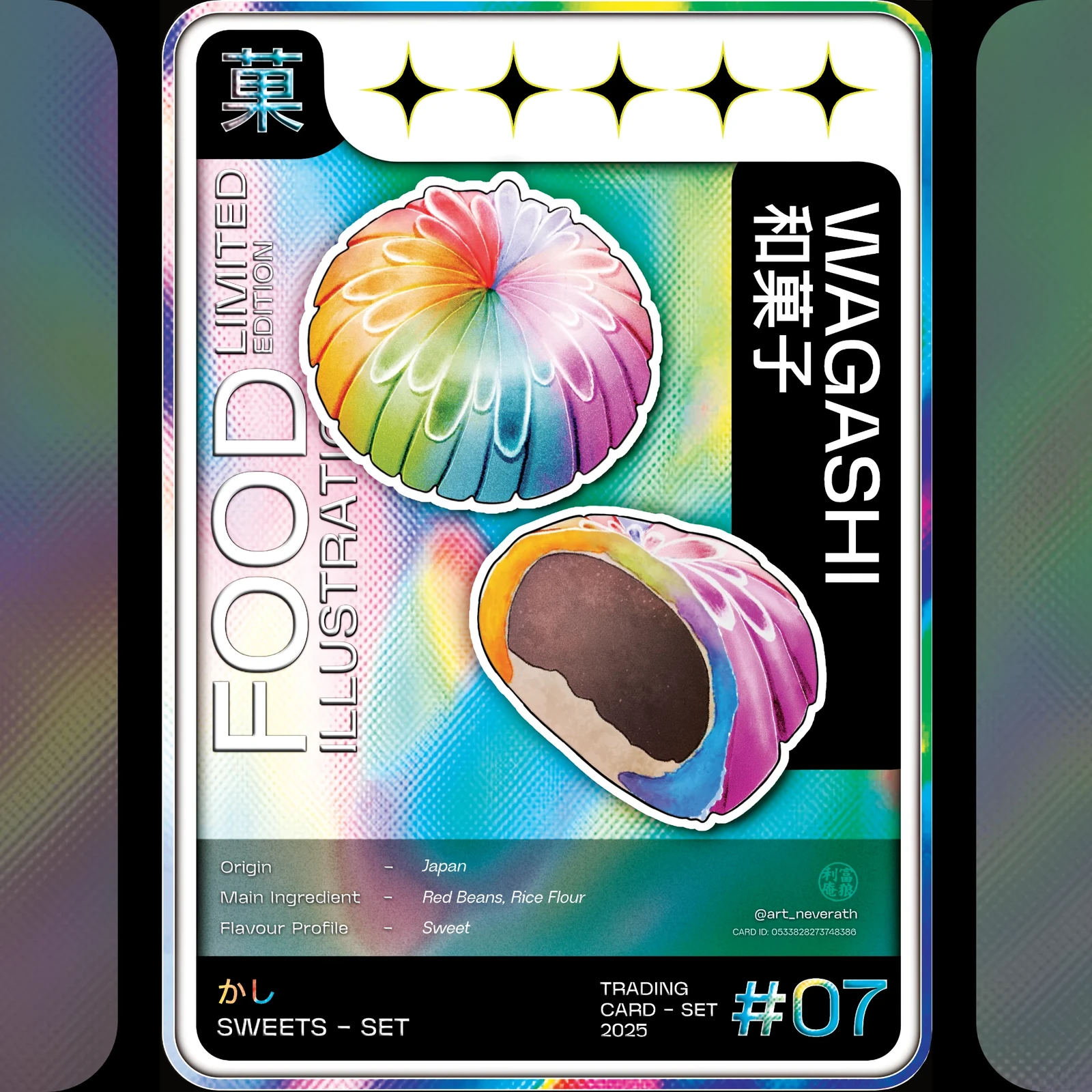 Food Trading Card / Sweets Set / 07 / Wagashi