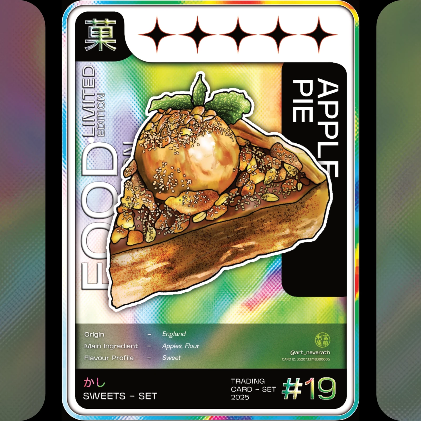 Food Trading Card / Sweets Set / 19 / Apple Pie