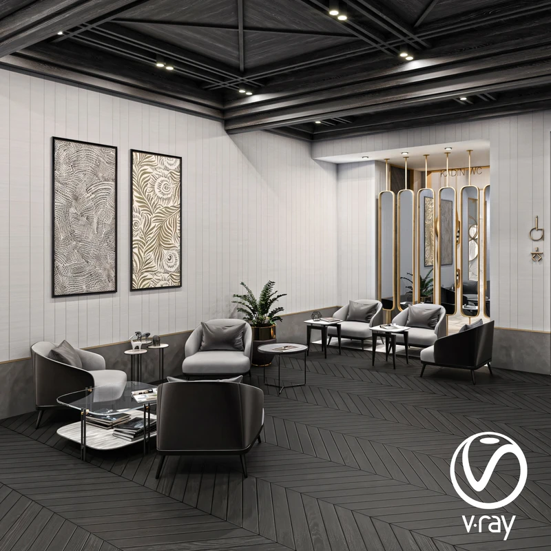 Shopping Center Restrooms Archviz