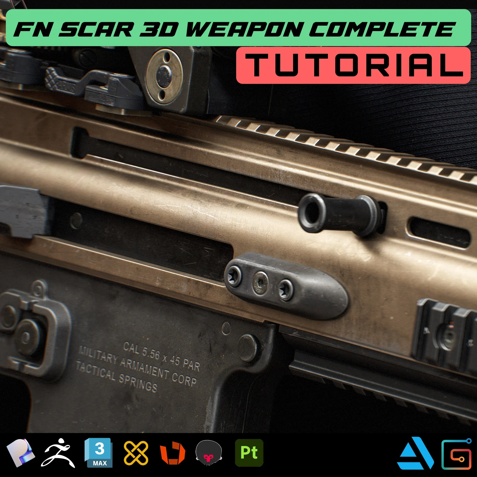 Ultimate 3D Game Ready Weapon Tutorial - SCAR
