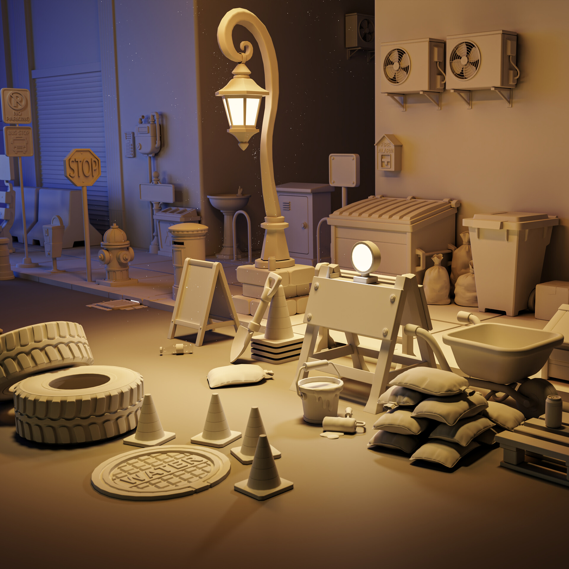 ArtStation - Stylized Urban Clutter Pack – 50 City Props