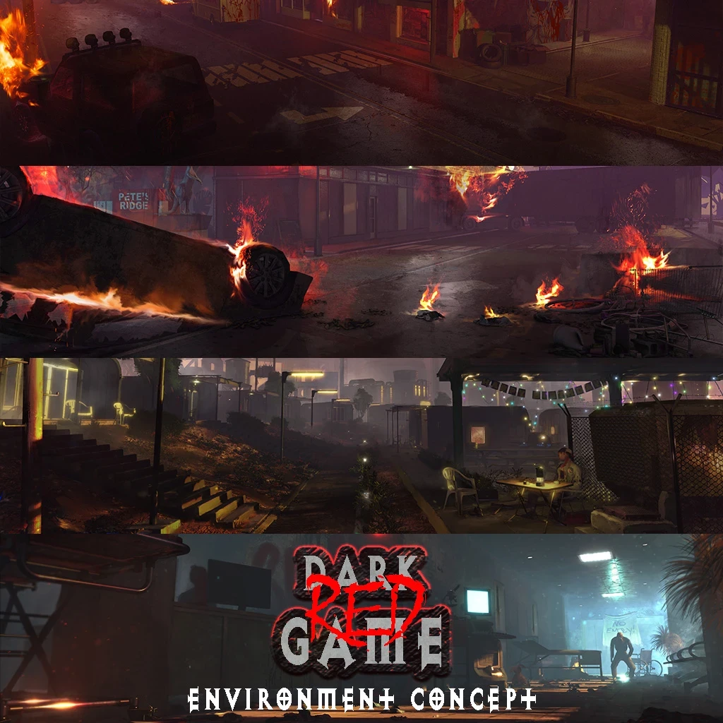 Dark Red Game - Environment concepts
