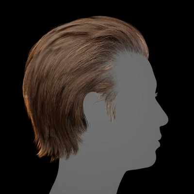 Real Time hair Short Brushed-Back Quiff