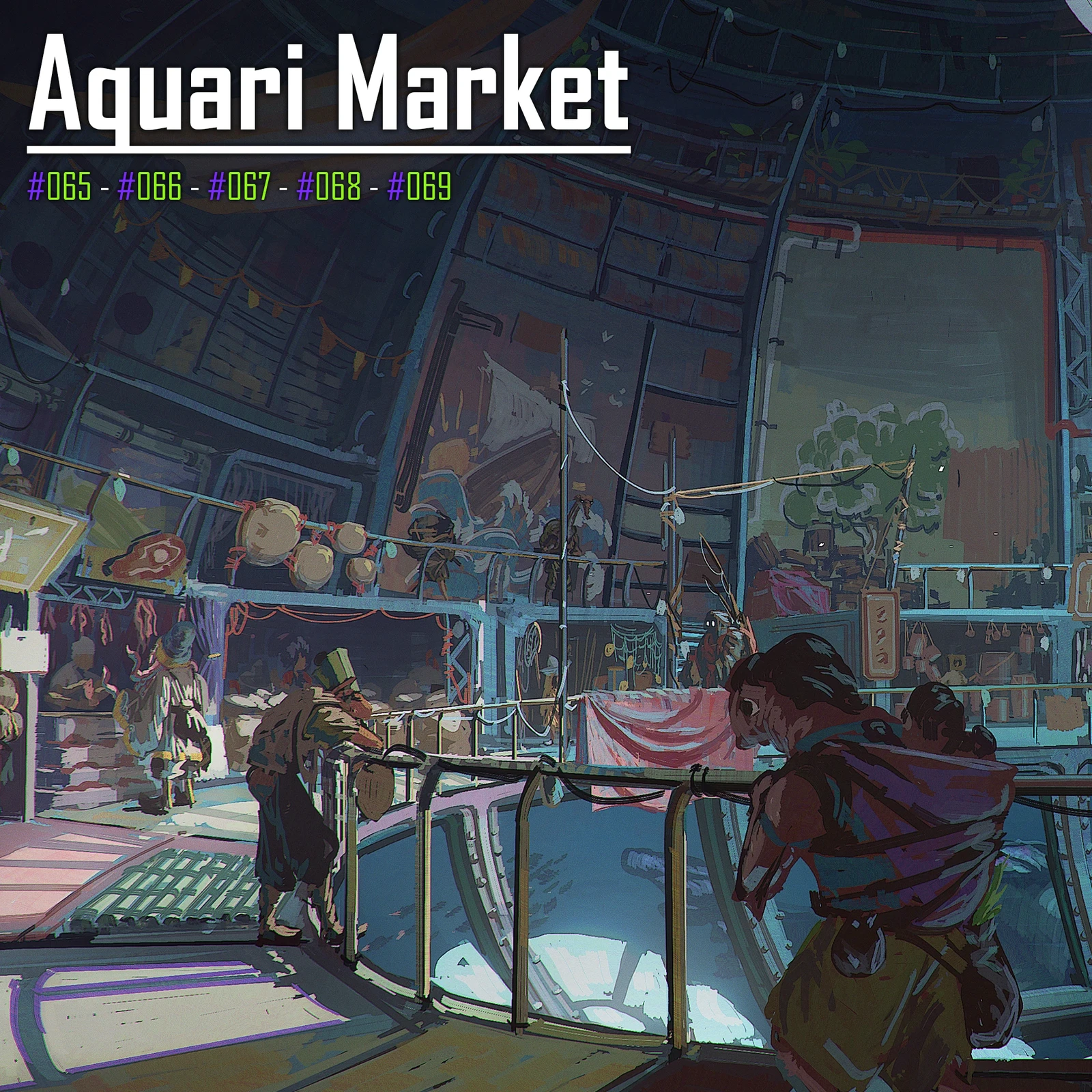 Aquari Market - Digital Painting Timelapse
