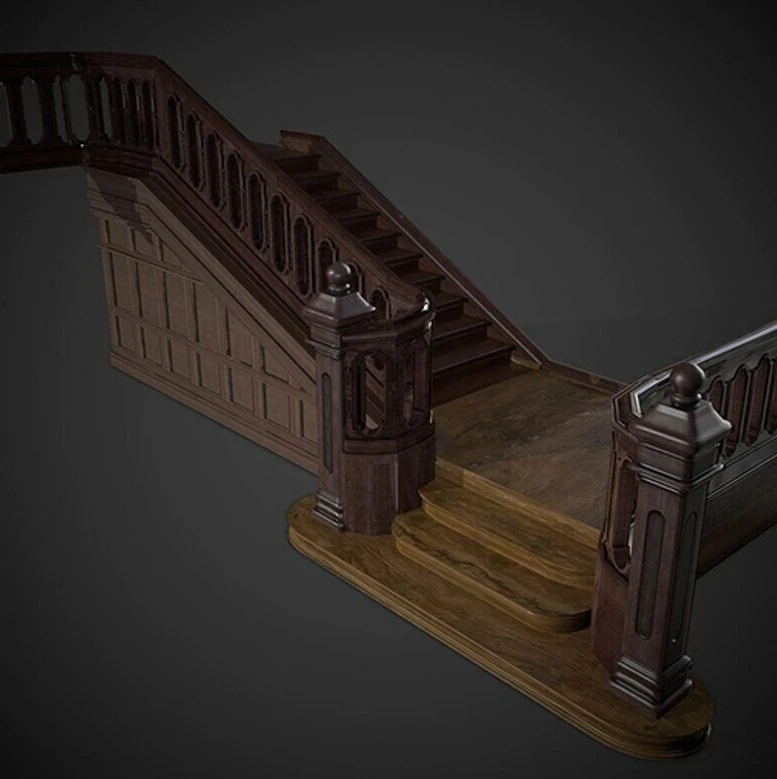 Stairs Prop - Mansion - UE4 Modular Environment Props - CGMA ///