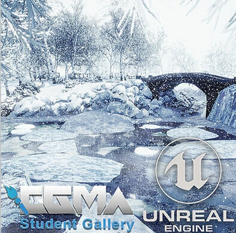[UE4] Unreal Winter Snowy Scene - Arctic Blast- CGMA Organic World Building
