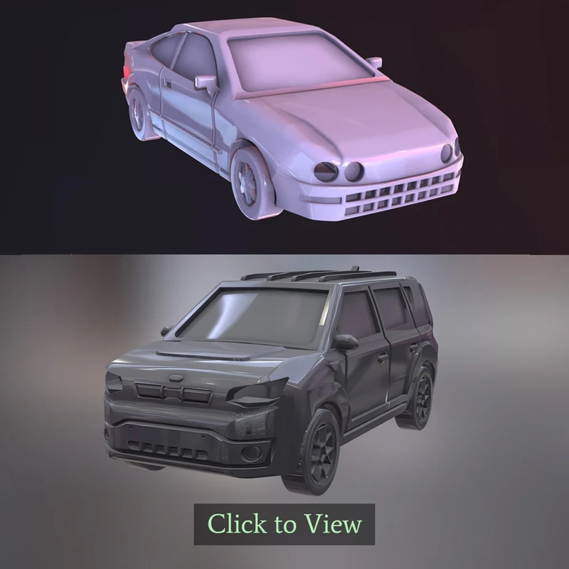 Acura Integra and Kia Soul - 3D Printable Miniatures
