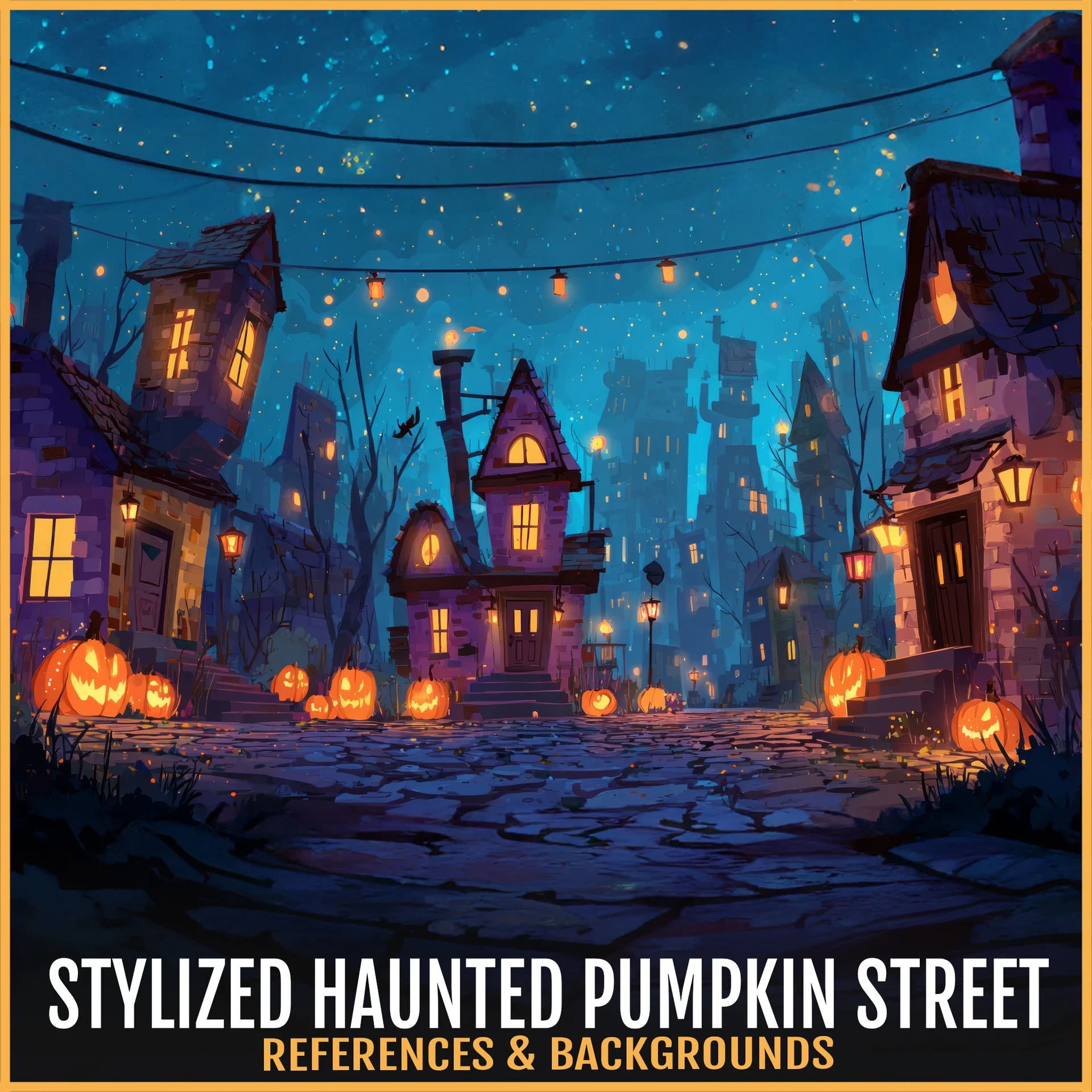 Artificial Dimension - 303 Stylized Haunted Pumpkin Street
