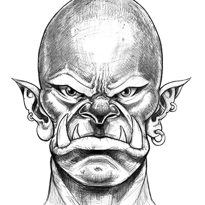 Orc Head Sketches