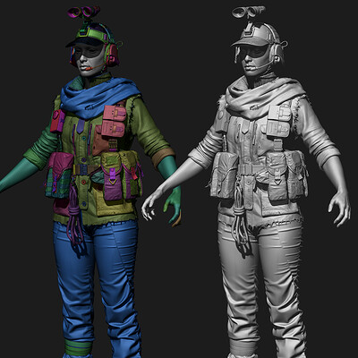Female Recon Operator – Highpoly 3D Model 