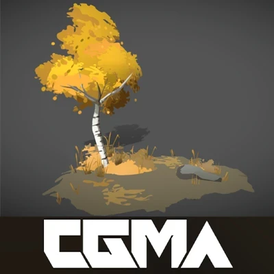 2.5D Aspen Tree Mini Diorama