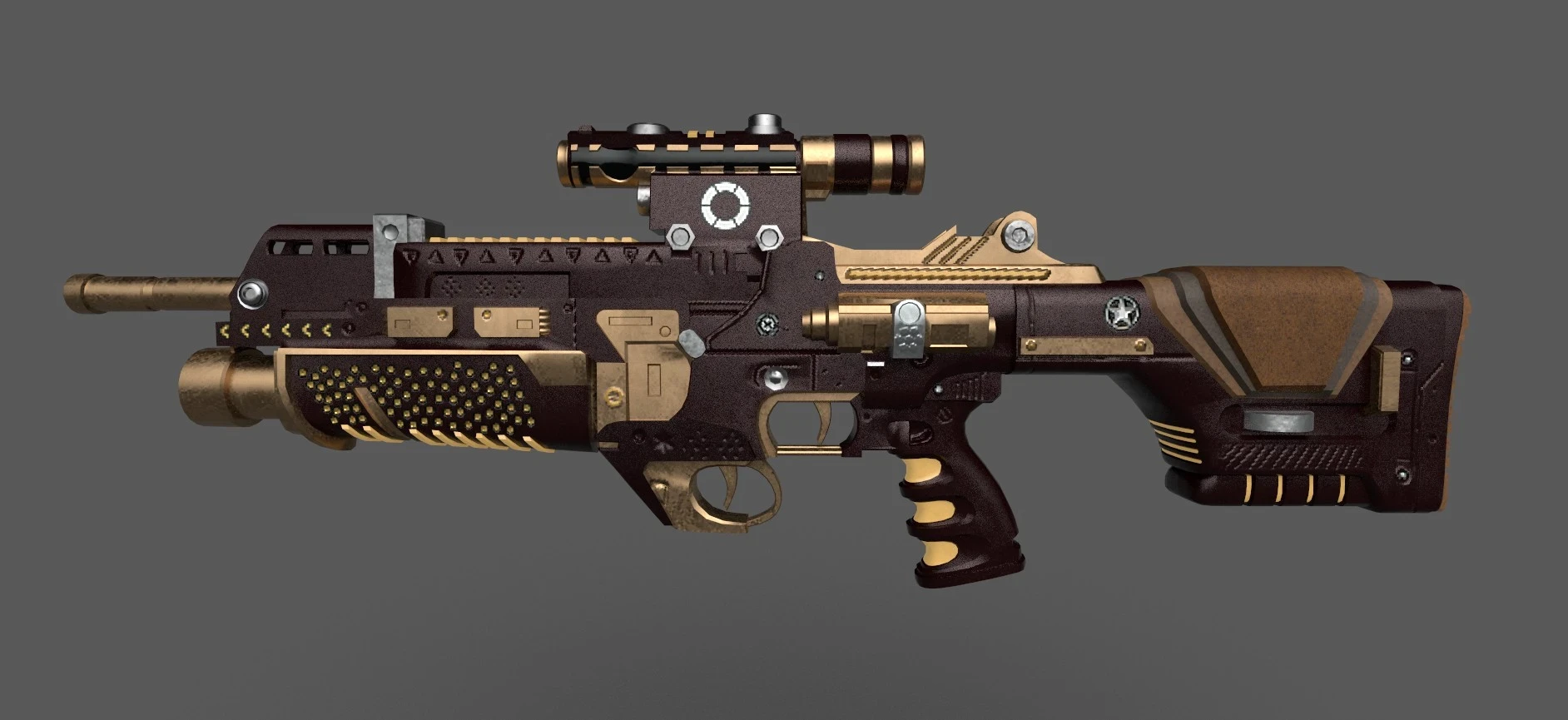 ArtStation - Aetherstrike – Retro-Futuristic Assault Rifle