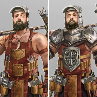 Fantasy Blacksmith Warrior