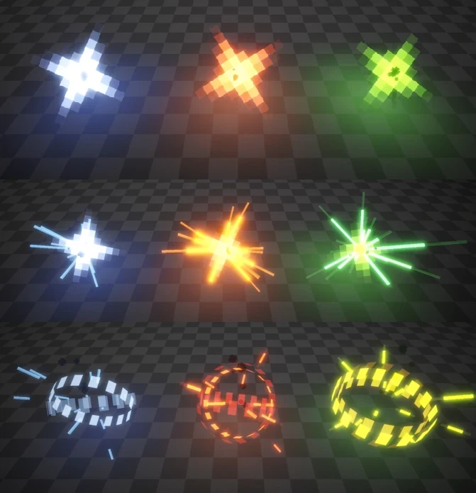 ArtStation - Pixel hit effect
