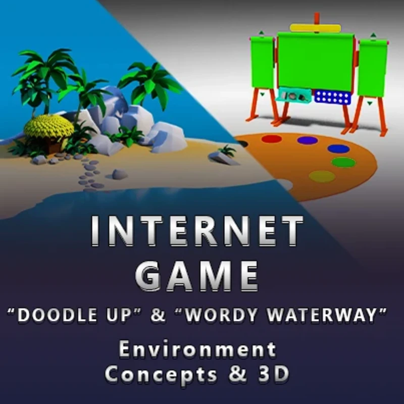 "Doodle Up" & "Wordy Waterway"- Concepts & 3D Models