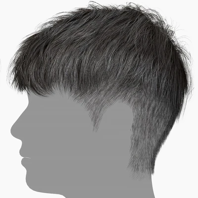 Realtime Hair - Modern Bowl Cut - Marmoset - UE5 - Blender