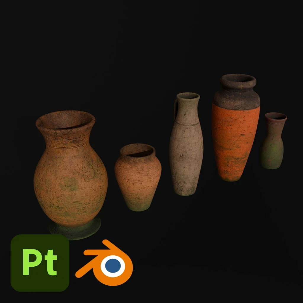 ArtStation - Vase Pack Models - 4K Texture
