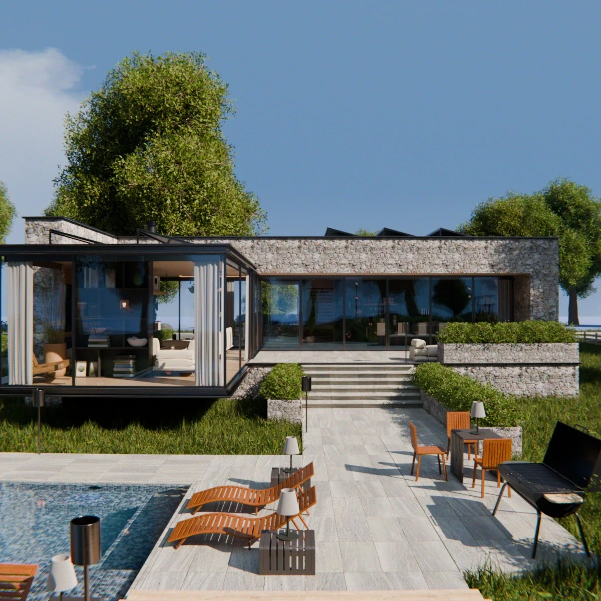 2026 Modern Modular House 14 for Blender Eevee and Cycles