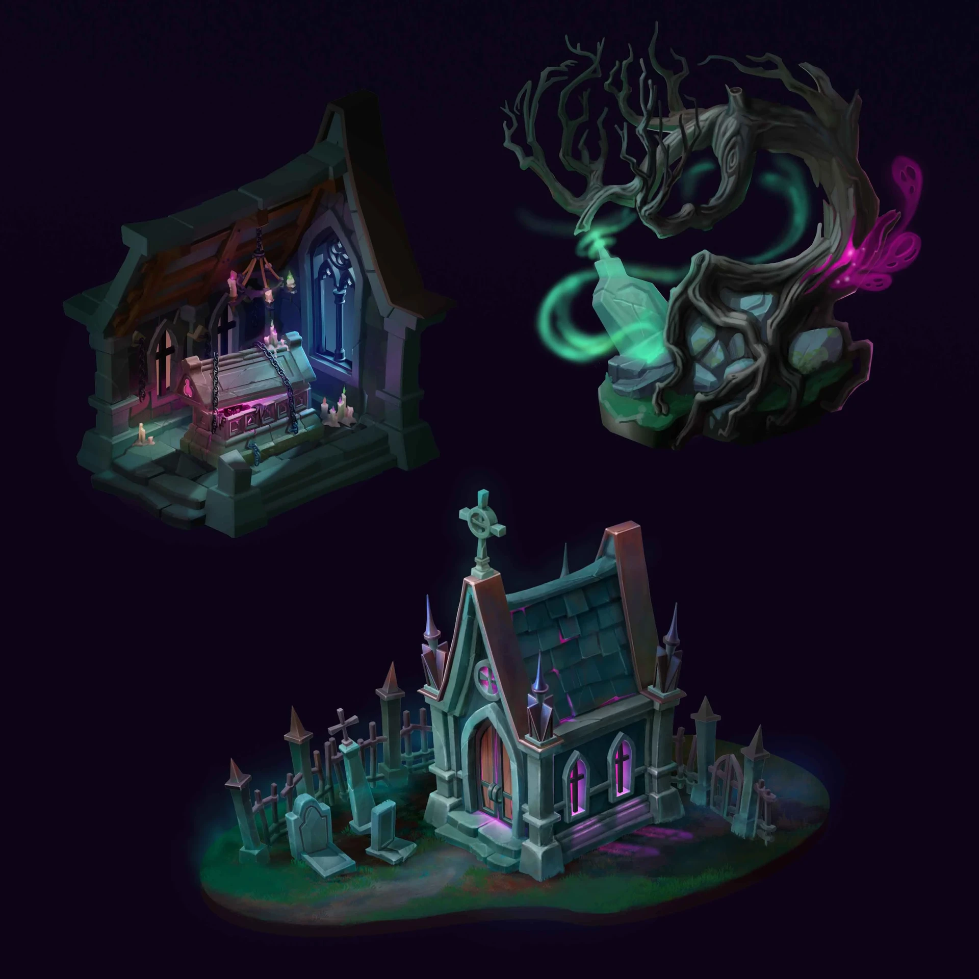 ArtStation - The crypt, the ghost tree and the interior