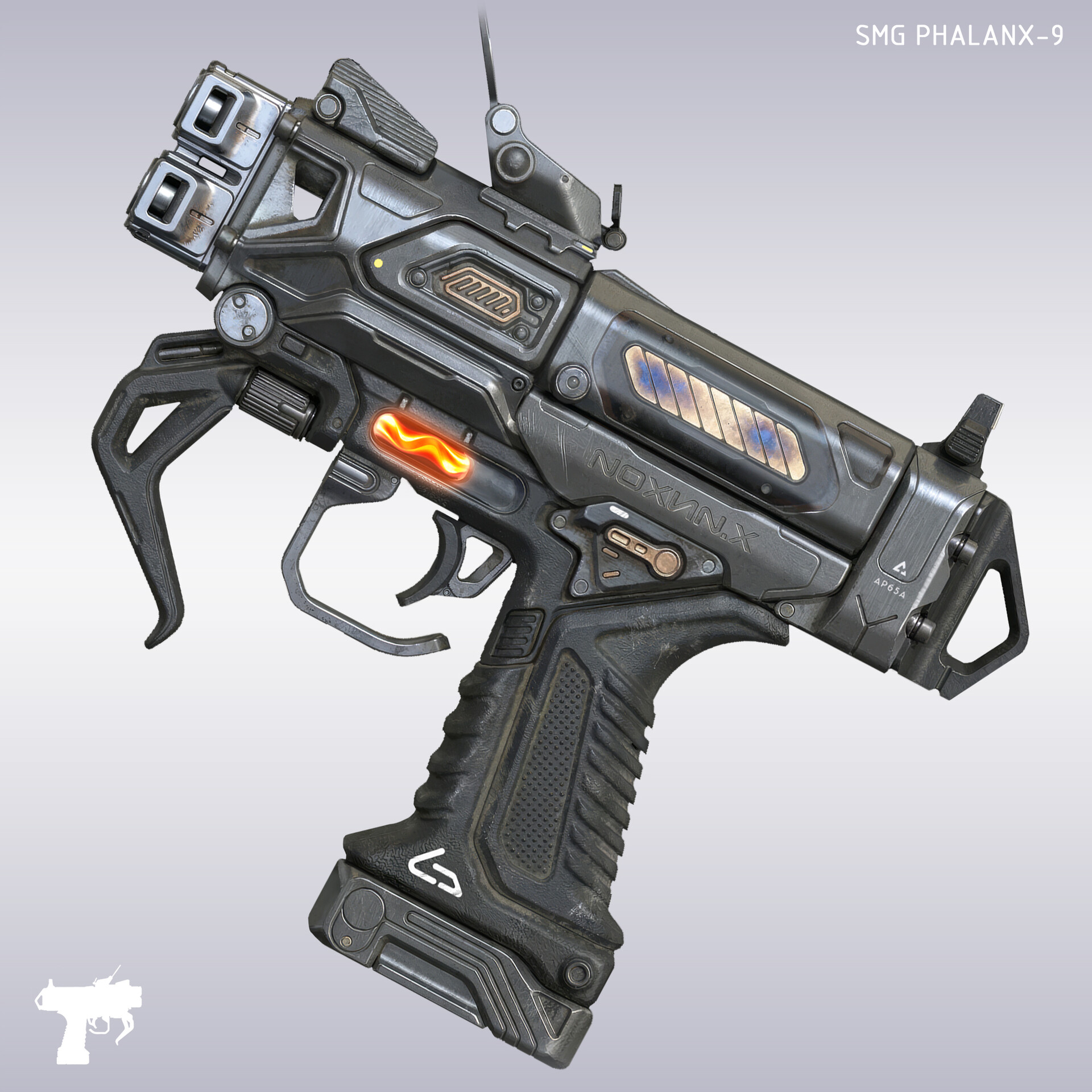 ArtStation - SMG PHALANX-9 / Weapon concept / Apollos Code project
