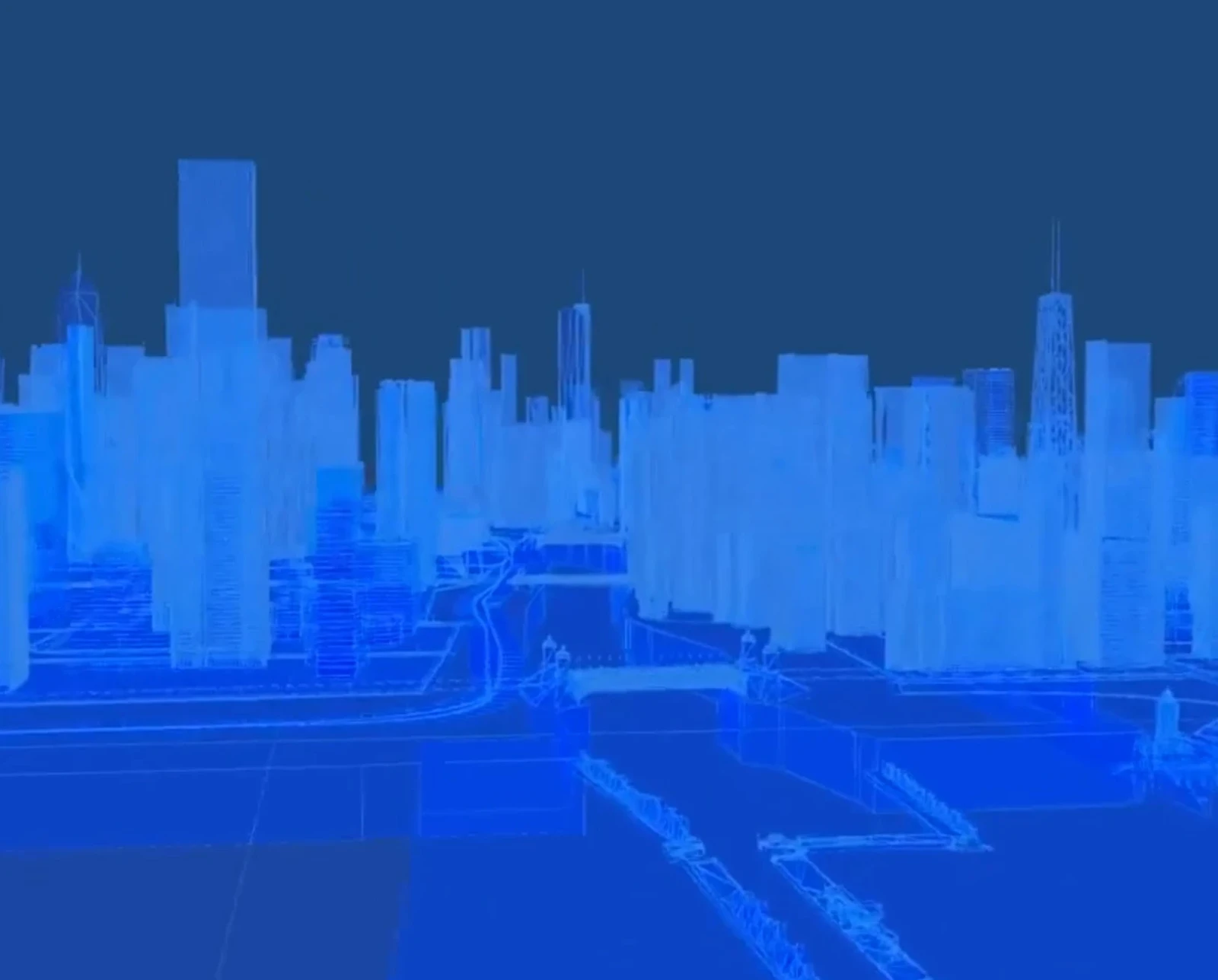 Chicago Future User Interface Wireframe Animation