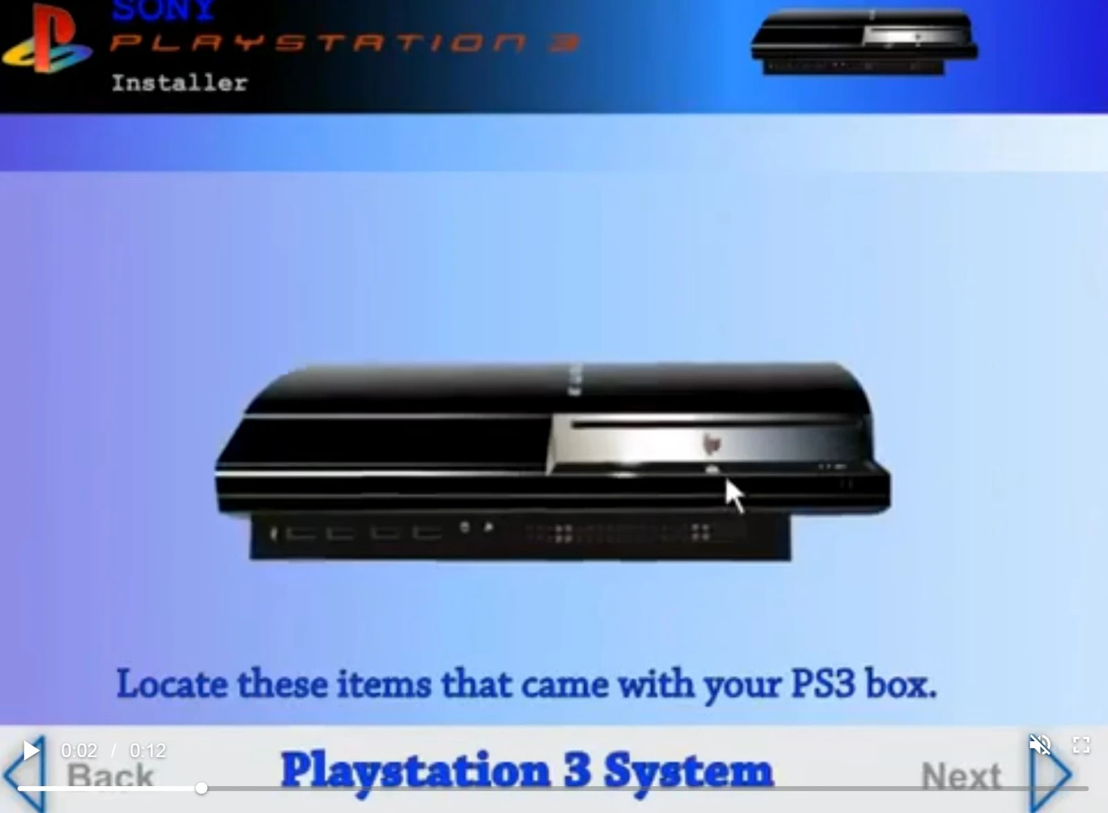 Playstation 3 Installer Video Demo (User Interface) Illustrator and After Effects